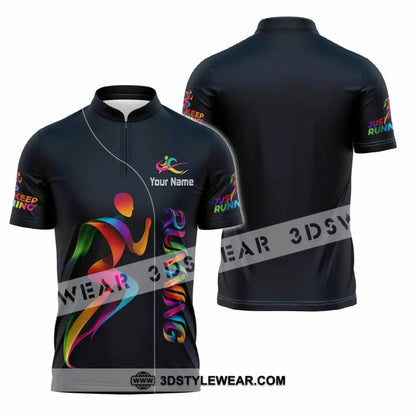 Unisex Shirt - Custom Running Shirt - Zipper Polo Shirt / S - T-shirt