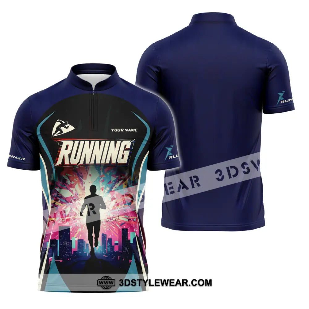 Unisex Shirt - Custom Running Shirt - Zipper Polo Shirt / S - T-shirt