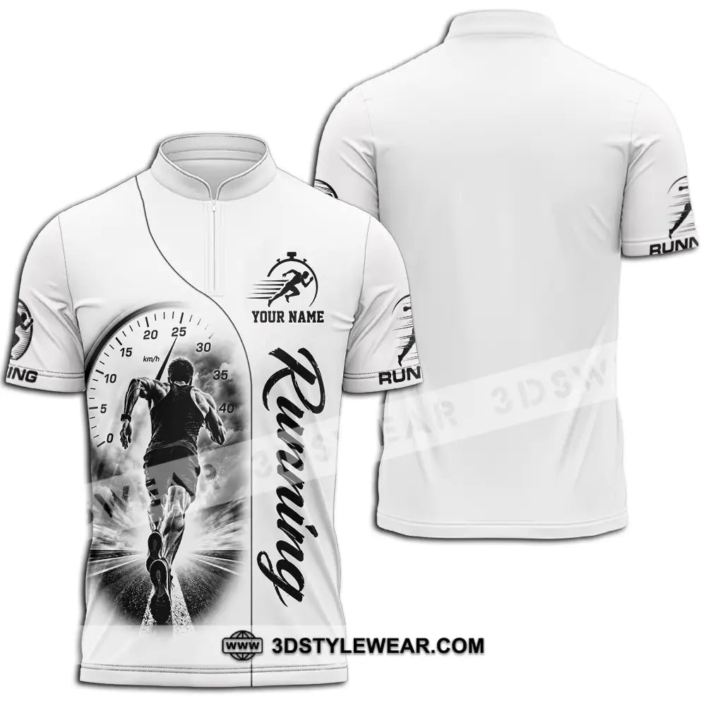 Unisex Shirt - Custom Running Shirt - Zipper Polo Shirt / S - T-shirt