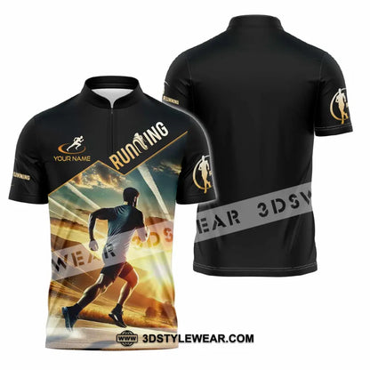 Unisex Shirt - Custom Running Shirt - Zipper Polo Shirt / S - T-shirt
