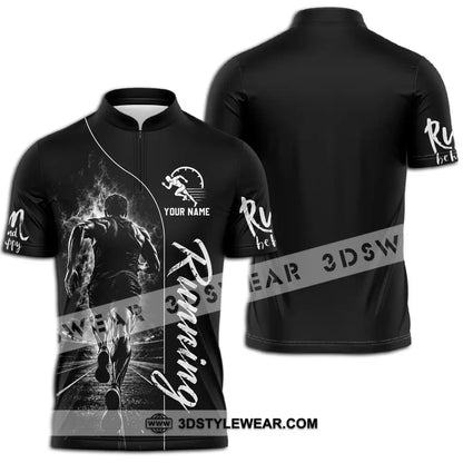 Unisex Shirt - Custom Running Shirt - Zipper Polo Shirt / S - T-shirt