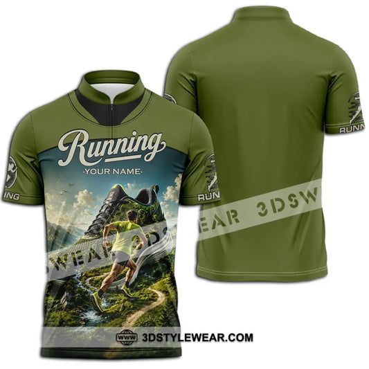 Unisex Shirt - Custom Running Shirt - Zipper Polo Shirt / S - T-shirt