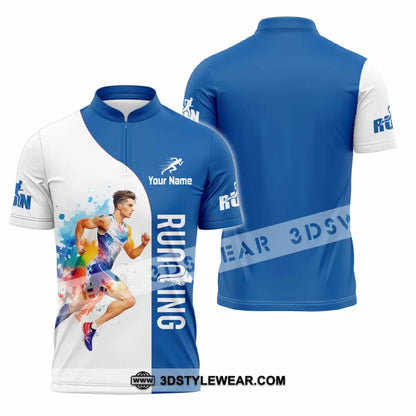 Unisex Shirt - Custom Running Shirt - Zipper Polo Shirt / S - T-shirt