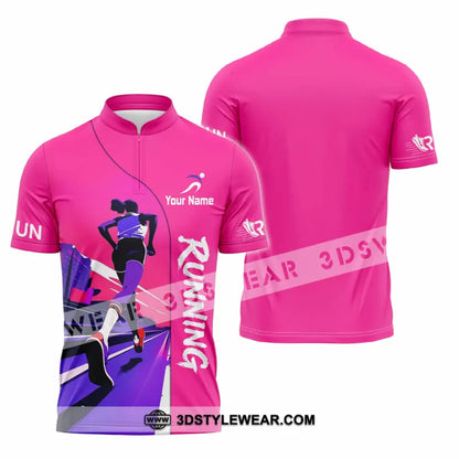Unisex Shirt - Custom Running Shirt - Zipper Polo Shirt / S - T-shirt