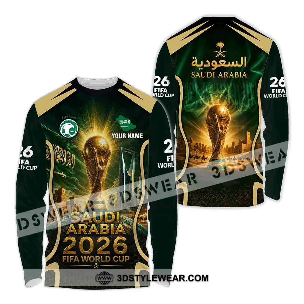 Unisex Shirt - Custom Saudi Arabia World Cup 2026 Shirt - Long Sleeve Shirt / S - T-shirt