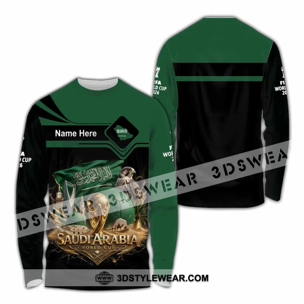 Unisex Shirt - Custom Saudi Arabia World Cup 2026 Shirt - Long Sleeve Shirt / S - T-shirt