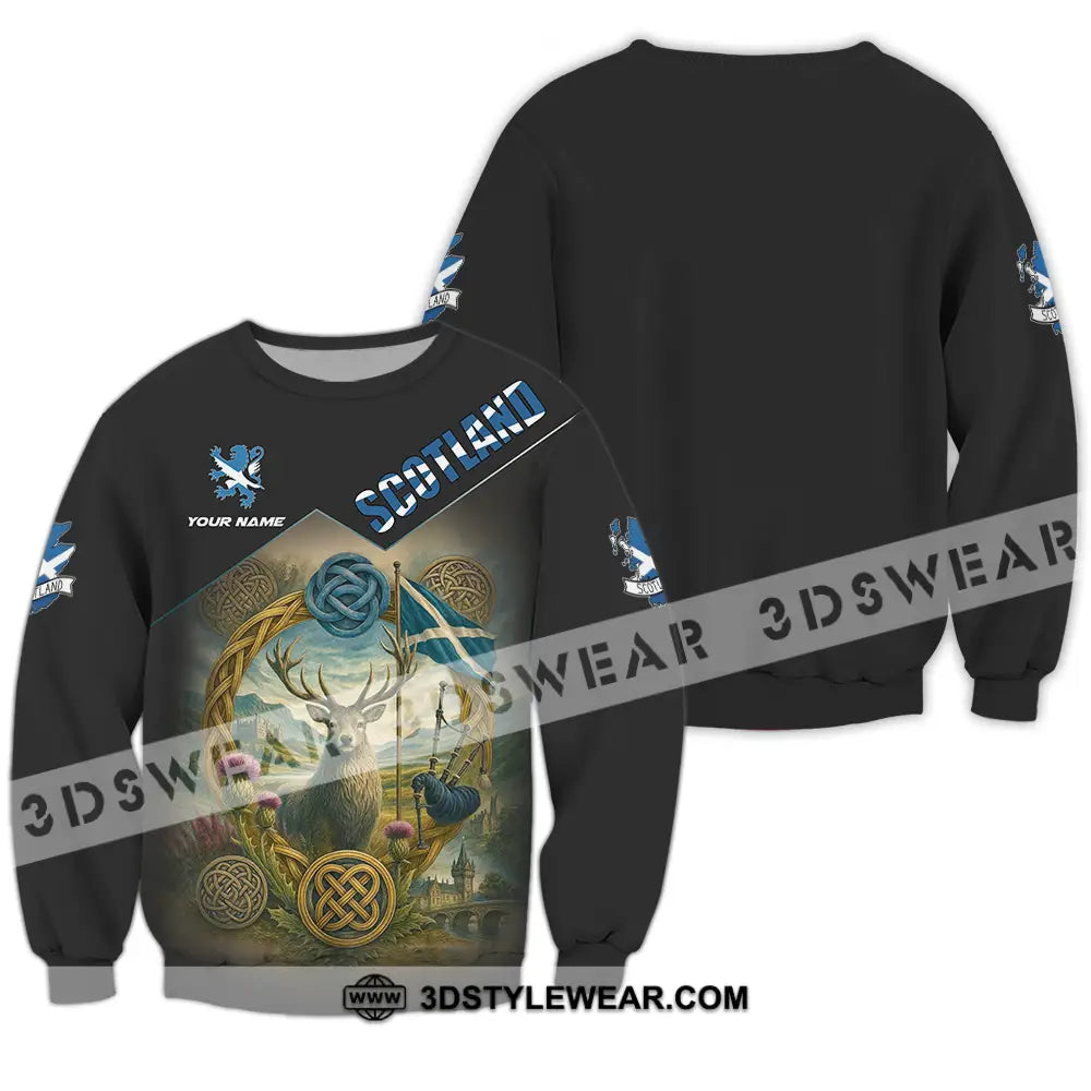 Unisex Shirt - Custom Scotland 3D Shirt Long Sleeve / S T-shirt