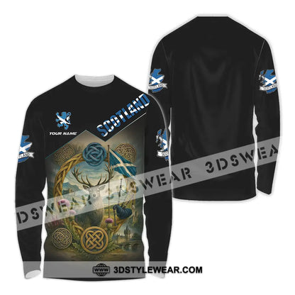 Unisex Shirt - Custom Scotland 3D Shirt Long Sleeve Shirt / S T-shirt