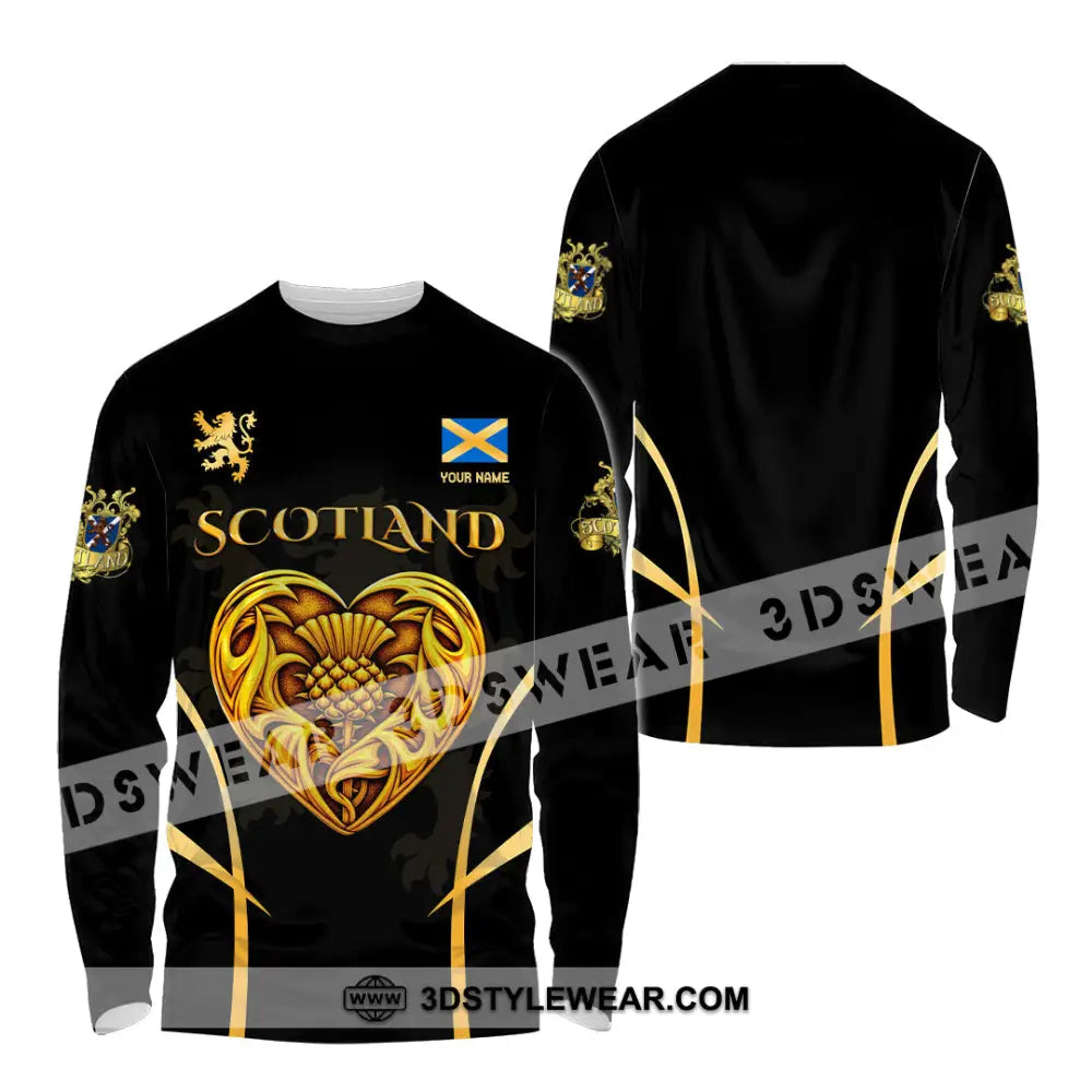 Unisex Shirt - Custom Scotland 3D Shirt Long Sleeve Shirt / S T-shirt