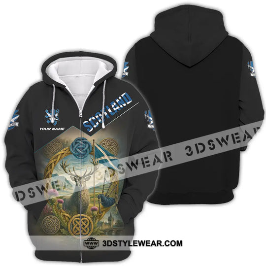 Unisex Shirt - Custom Scotland 3D Shirt style option 4