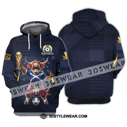 Unisex Shirt - Custom Scotland Fifa World Cup 2026 3D Shirt Hoodie / S T-shirt