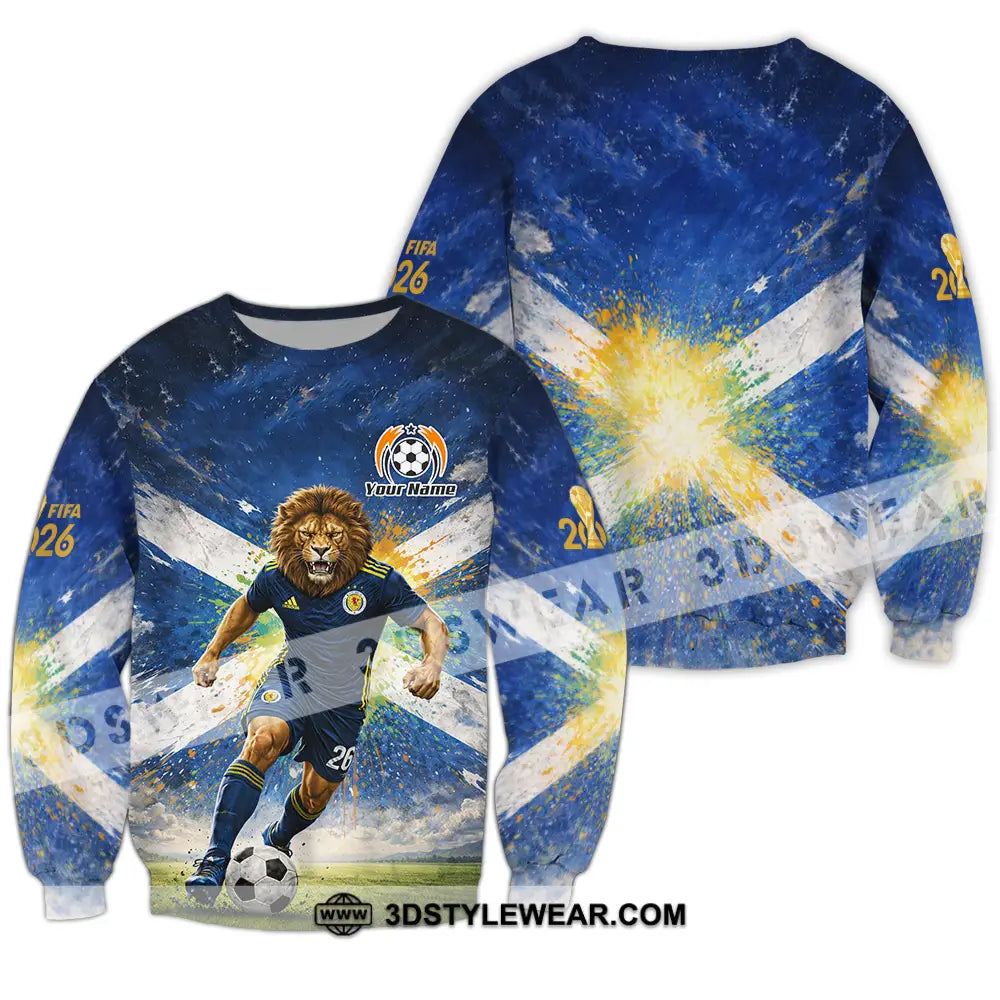 Unisex Shirt - Custom Scotland Fifa World Cup 2026 3D Shirt Long Sleeve / S T-shirt