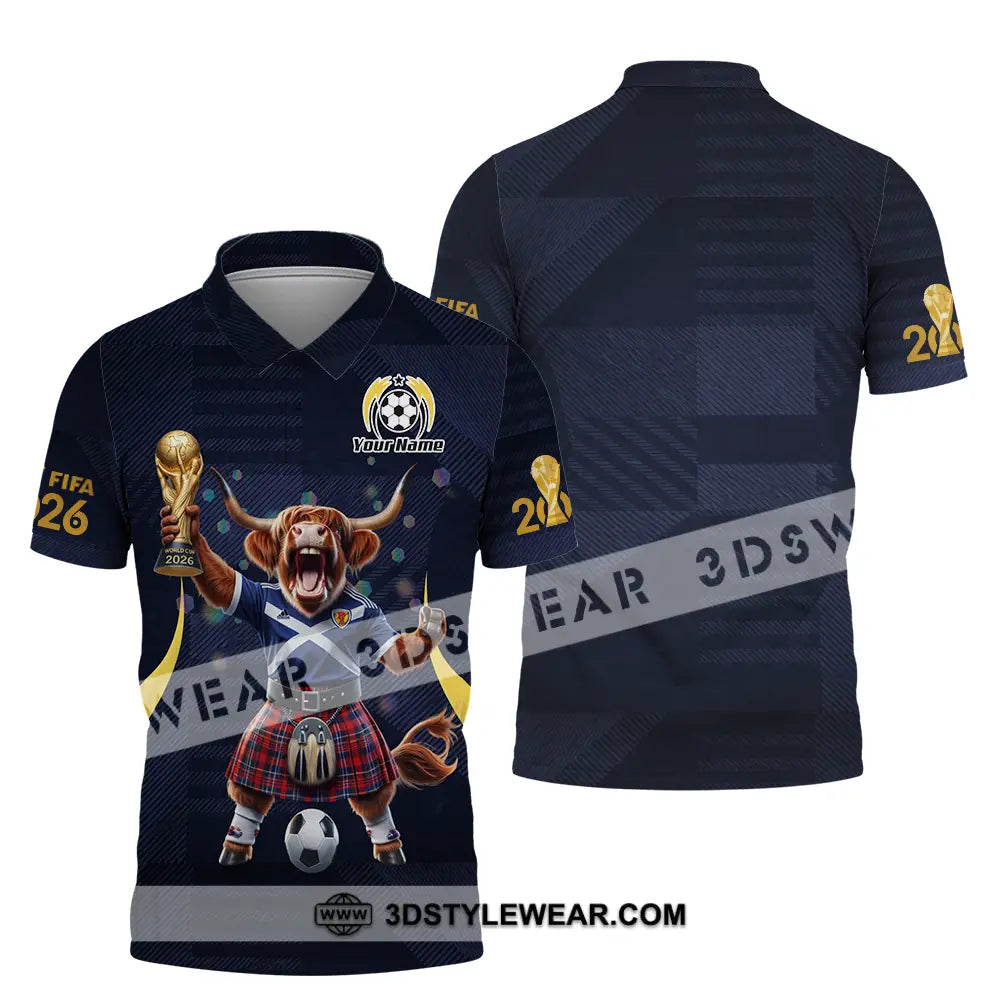Unisex Shirt - Custom Scotland Fifa World Cup 2026 3D Shirt Polo Shirt / S T-shirt