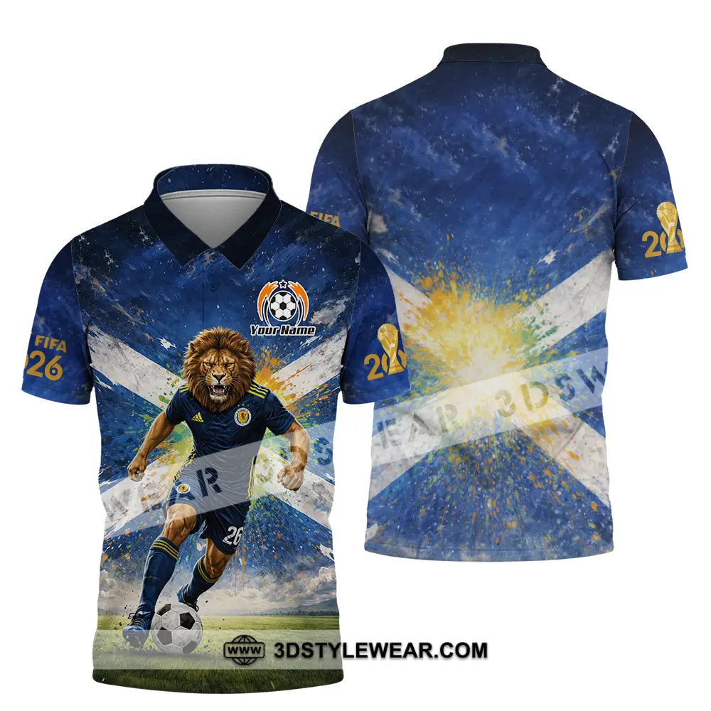 Unisex Shirt - Custom Scotland Fifa World Cup 2026 3D Shirt Polo Shirt / S T-shirt