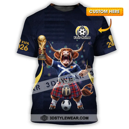 Unisex Shirt - Custom Scotland Fifa World Cup 2026 3D Shirt T-shirt