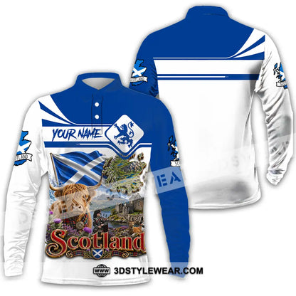 Unisex Shirt - Custom Scotland Shirt - Long Sleeve Polo / S - T-shirt