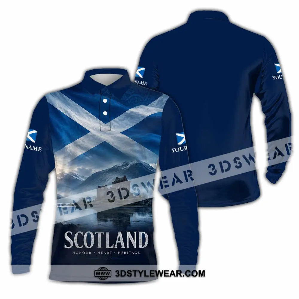 Unisex Shirt - Custom Scotland Shirt - Long Sleeve Polo / S - T-shirt