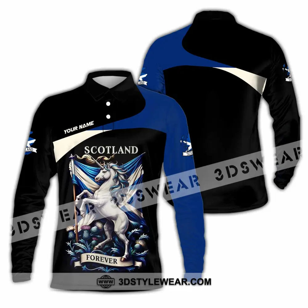 Unisex Shirt - Custom Scotland Shirt - Long Sleeve Polo / S - T-shirt