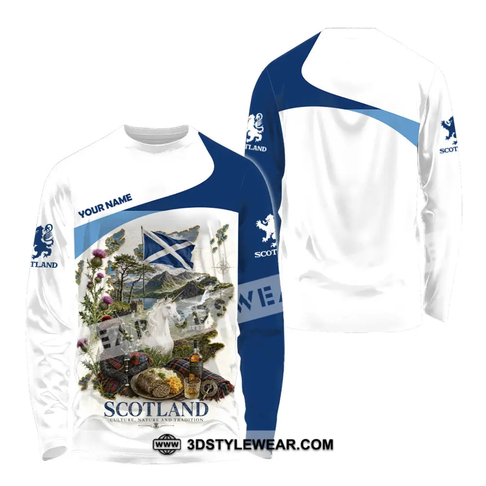 Unisex Shirt - Custom Scotland Shirt - Long Sleeve Shirt / S - T-shirt