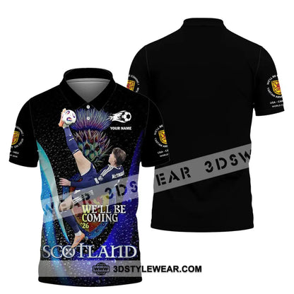 Unisex Shirt - Custom Scotland We’ll Be Coming 26 3D Shirt Polo Shirt / S T-shirt