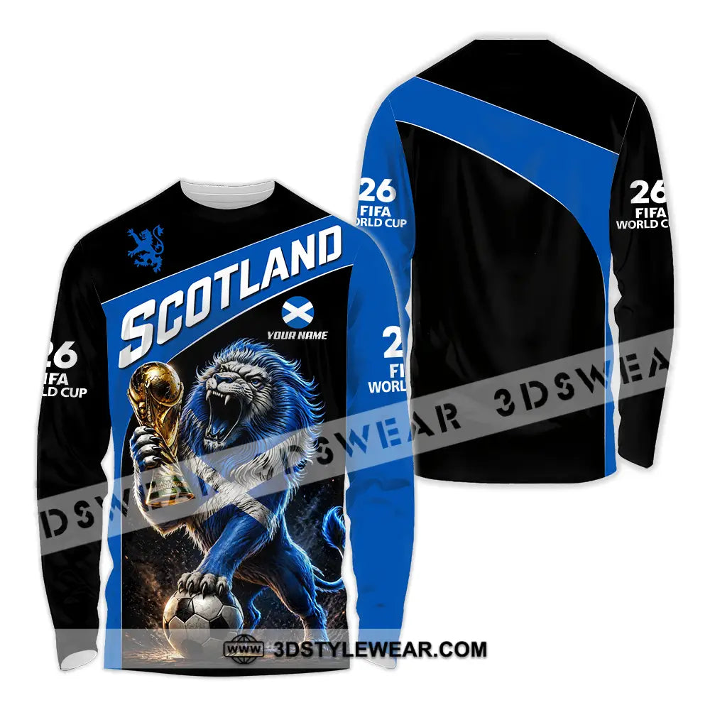 Unisex Shirt - Custom Scotland World Cup 2026 3D Shirt - Long Sleeve Shirt / S - T-shirt