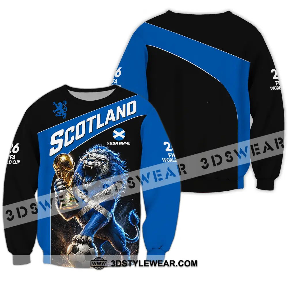 Unisex Shirt - Custom Scotland World Cup 2026 3D Shirt - Long Sleeve / S - T-shirt