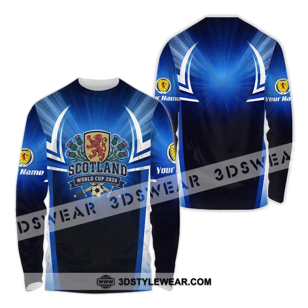 Unisex Shirt - Custom Scotland World Cup 2026 3D Shirt - Long Sleeve Shirt / S - T-shirt