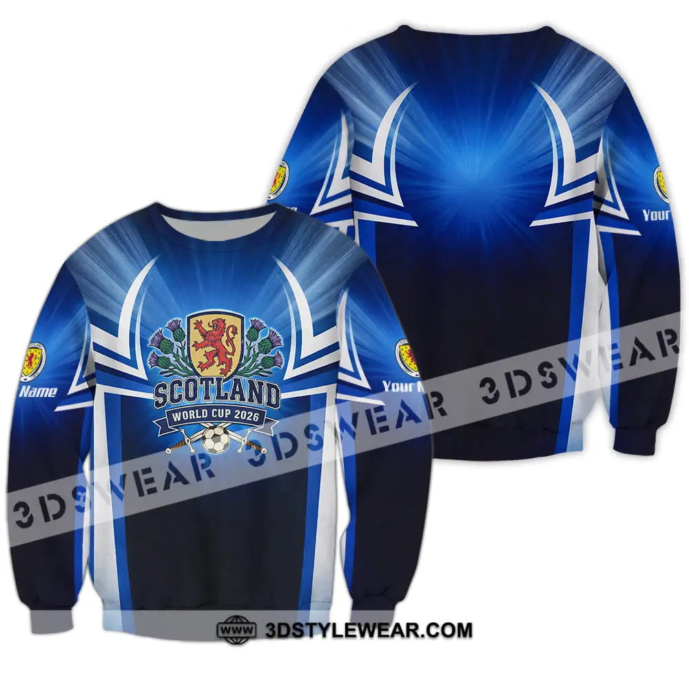 Unisex Shirt - Custom Scotland World Cup 2026 3D Shirt - Long Sleeve / S - T-shirt