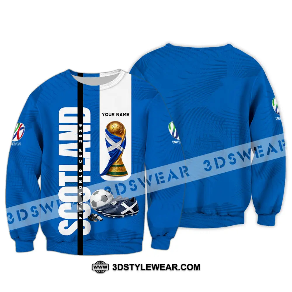 Unisex Shirt - Custom Scotland World Cup 2026 3D Shirt - Long Sleeve / S - T-shirt