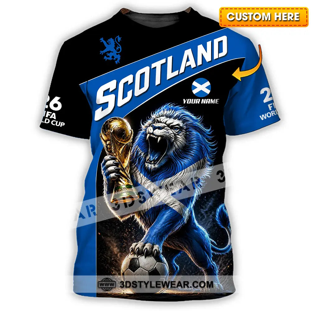 Unisex Shirt - Custom Scotland World Cup 2026 3D Shirt - T-shirt