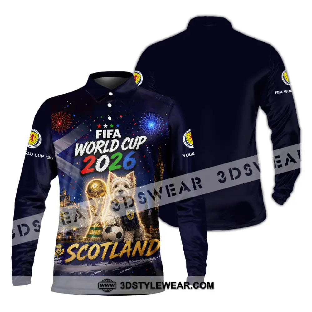 Unisex Shirt - Custom Scotland World Cup 2026 Shirt - Long Sleeve Polo / S - T-shirt