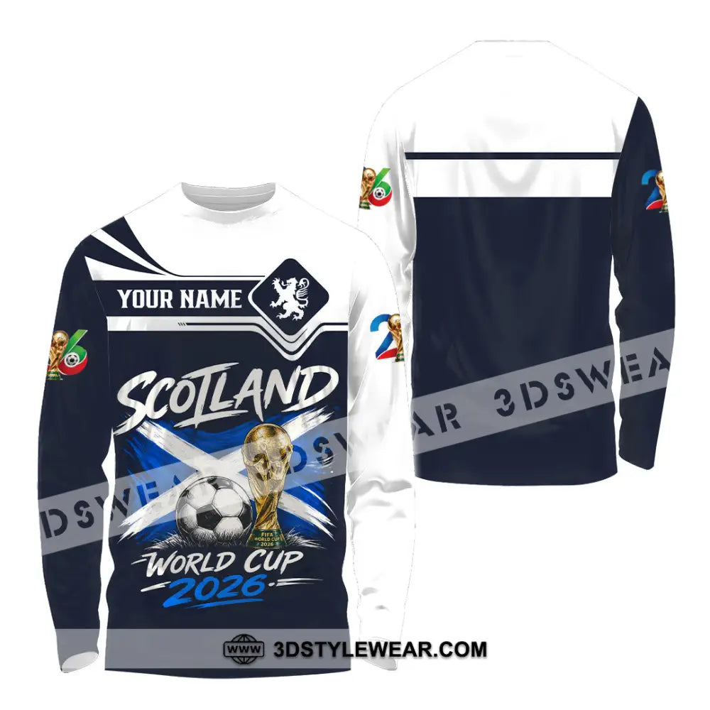 Unisex Shirt - Custom Scotland World Cup 2026 Shirt - Long Sleeve Shirt / S - T-shirt