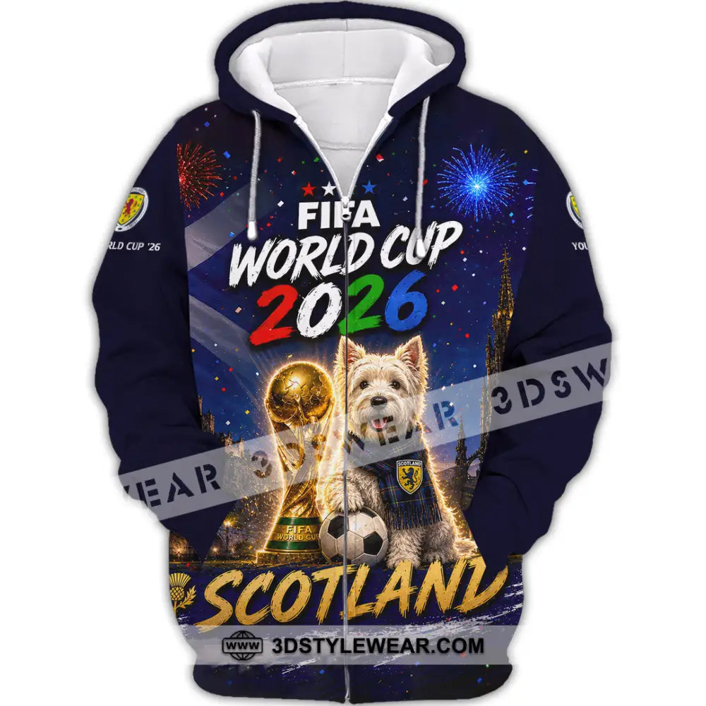 Unisex Shirt - Custom Scotland World Cup 2026 Shirt - Zipper Hoodie / S - T-shirt