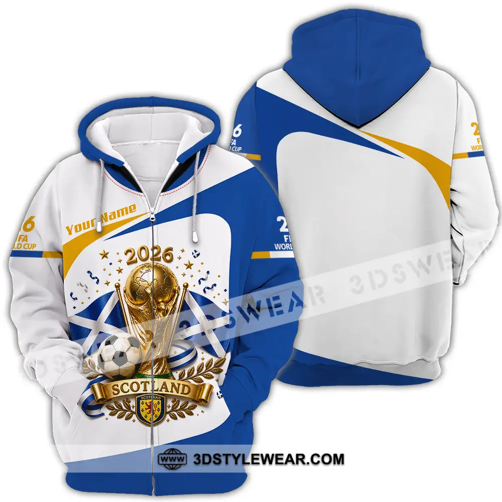 Unisex Shirt - Custom Scotland World Cup 2026 Shirt - Zipper Hoodie / S - T-shirt