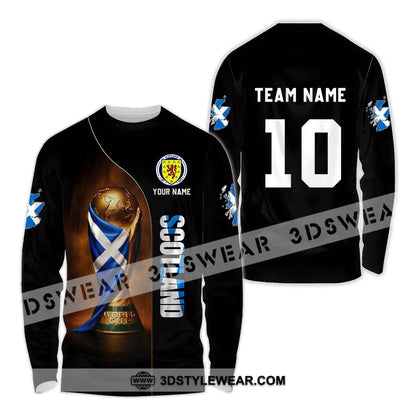 Unisex Shirt - Custom Scotland World Cup 3D Shirt Long Sleeve Shirt / S T-shirt