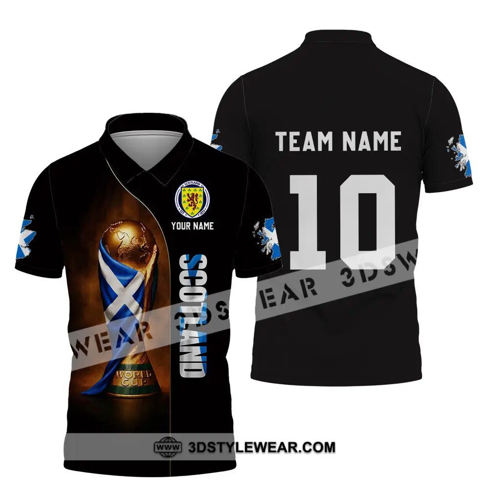 Unisex Shirt - Custom Scotland World Cup 3D Shirt Polo Shirt / S T-shirt