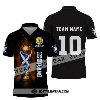 Unisex Shirt - Custom Scotland World Cup 3D Shirt Polo Shirt / S T-shirt