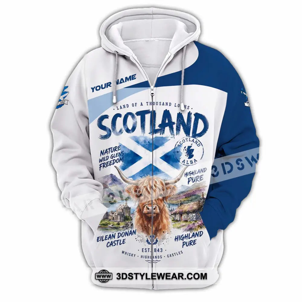 Unisex Shirt - Custom Scotland Shirt - Zipper Hoodie / S - T-shirt