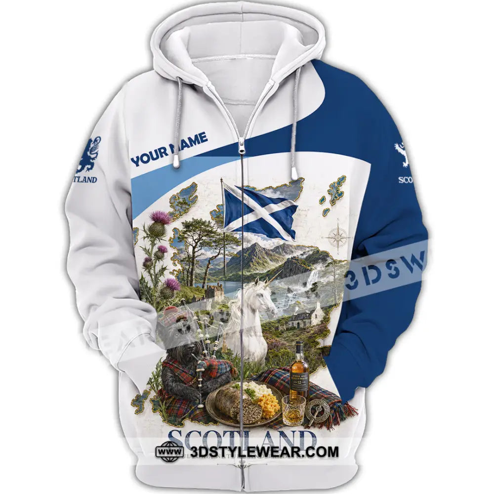 Unisex Shirt - Custom Scotland Shirt - Zipper Hoodie / S - T-shirt