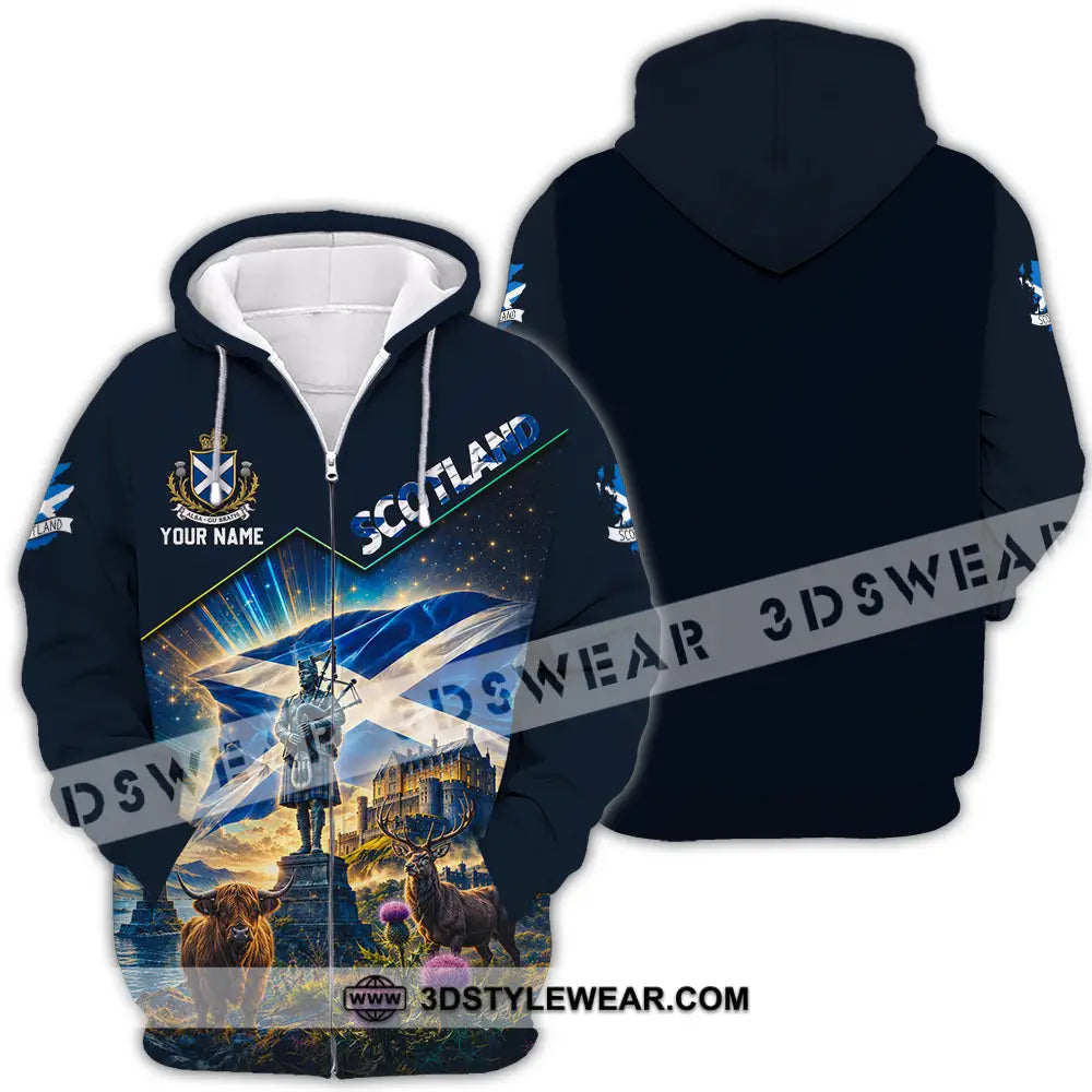 Unisex Shirt - Custom Scotland Shirt - Zipper Hoodie / S - T-shirt