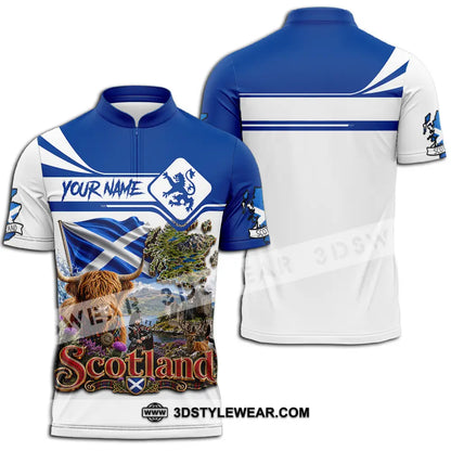Unisex Shirt - Custom Scotland Shirt - Zipper Polo Shirt / S - T-shirt