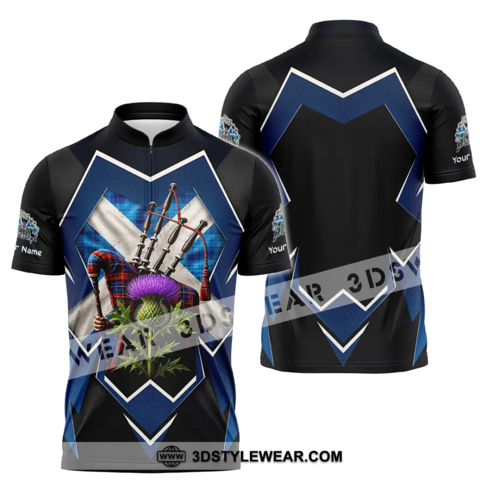 Unisex Shirt - Custom Scotland Shirt - Zipper Polo Shirt / S - T-shirt