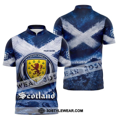 Unisex Shirt - Custom Scotland Shirt - Zipper Polo Shirt / S - T-shirt