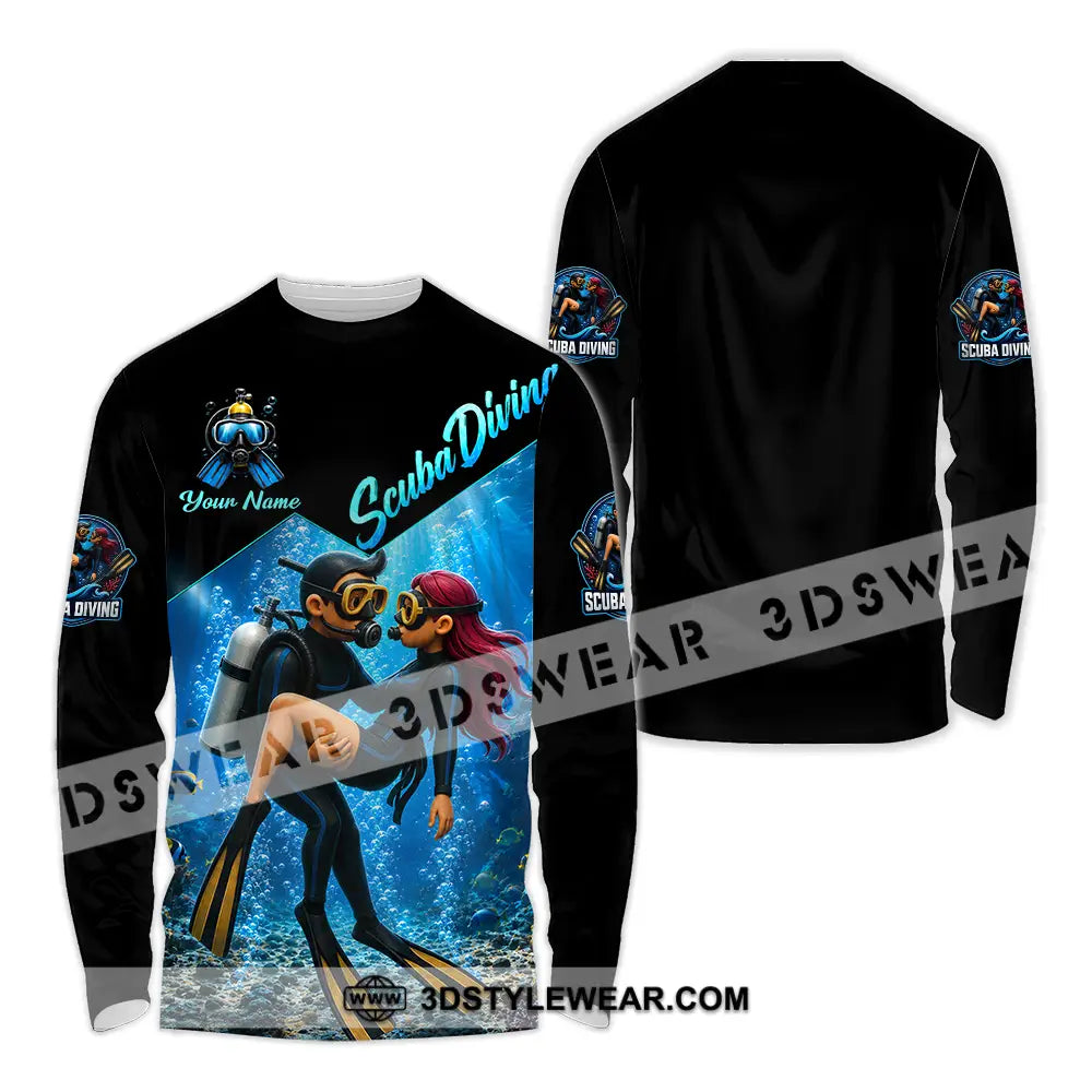 Unisex Shirt - Custom Scuba Diving Shirt - Long Sleeve Shirt / S - T-shirt