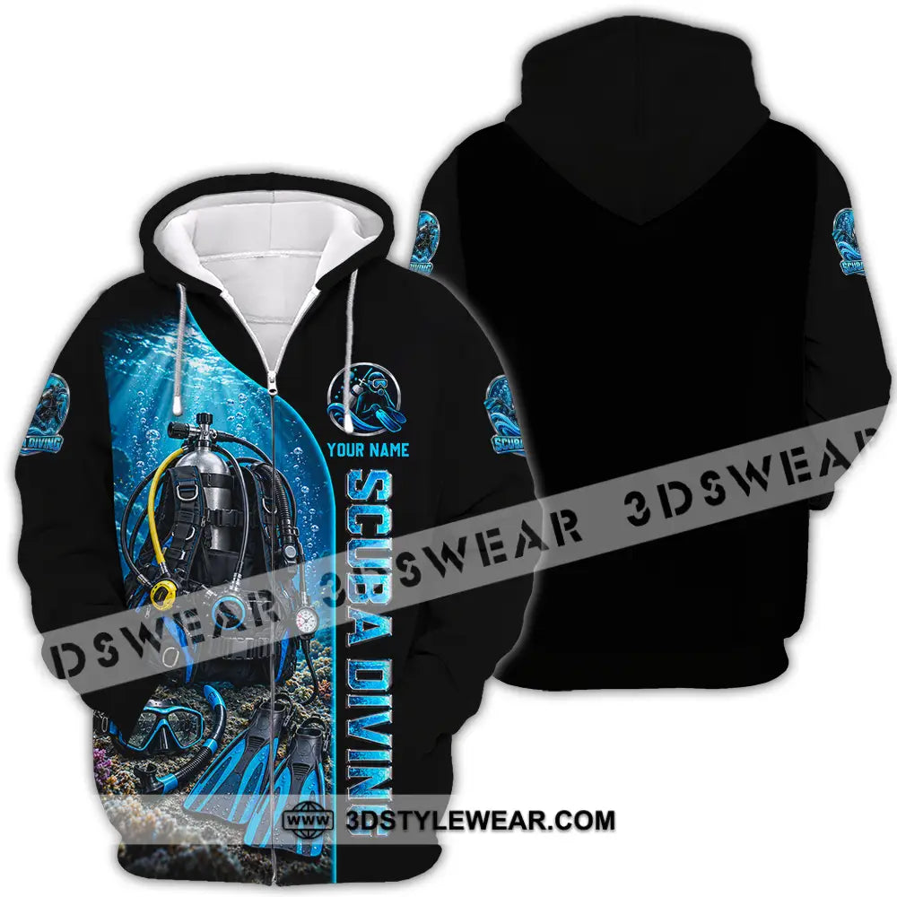 Unisex Shirt - Custom Scuba Diving Shirt - Zipper Hoodie / S - T-shirt