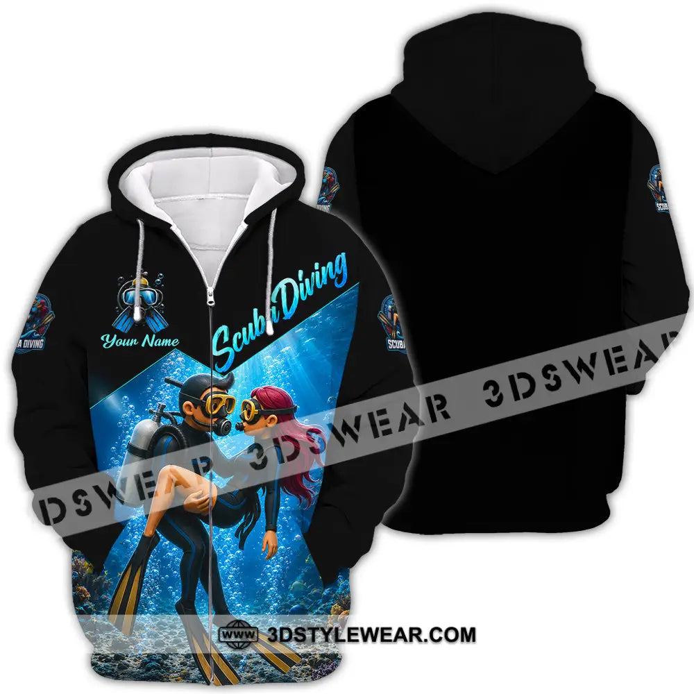 Unisex Shirt - Custom Scuba Diving Shirt - Zipper Hoodie / S - T-shirt