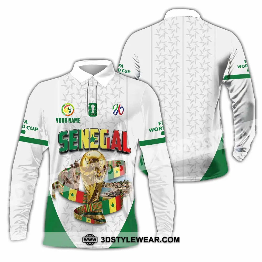 Unisex Shirt - Custom Senegal World Cup 2026 Shirt - Long Sleeve Polo / S - T-shirt