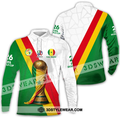 Unisex Shirt - Custom Senegal World Cup 2026 Shirt - Long Sleeve Polo / S - T-shirt