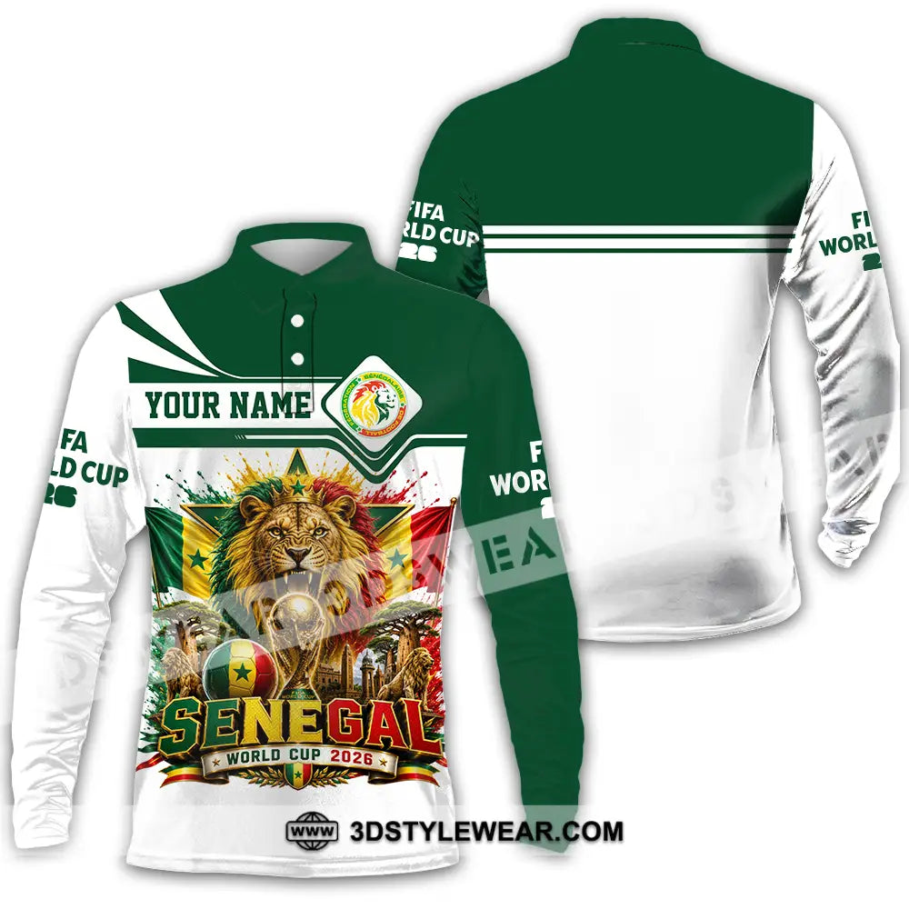 Unisex Shirt - Custom Senegal World Cup 2026 Shirt - Long Sleeve Polo / S - T-shirt