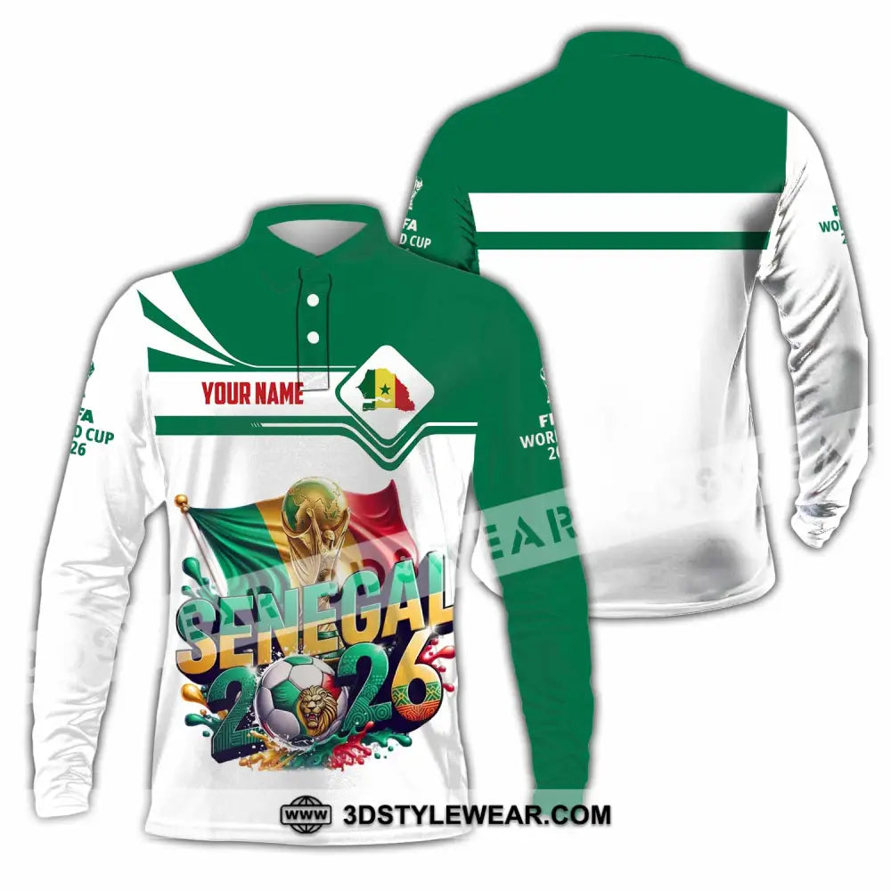 Unisex Shirt - Custom Senegal World Cup 2026 Shirt - Long Sleeve Polo / S - T-shirt